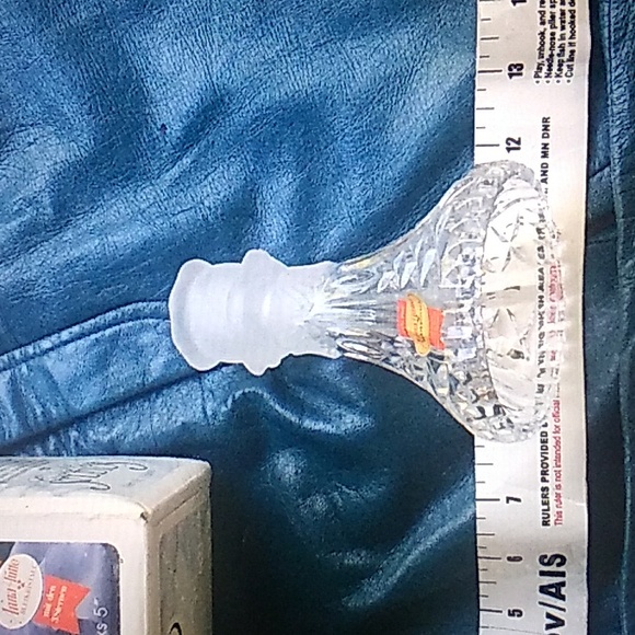 ⚜️ German 24% Lead Kristall Anna Hutte  Vintage CANDLE HOLDERS EVC  In Box - Picture 4 of 16